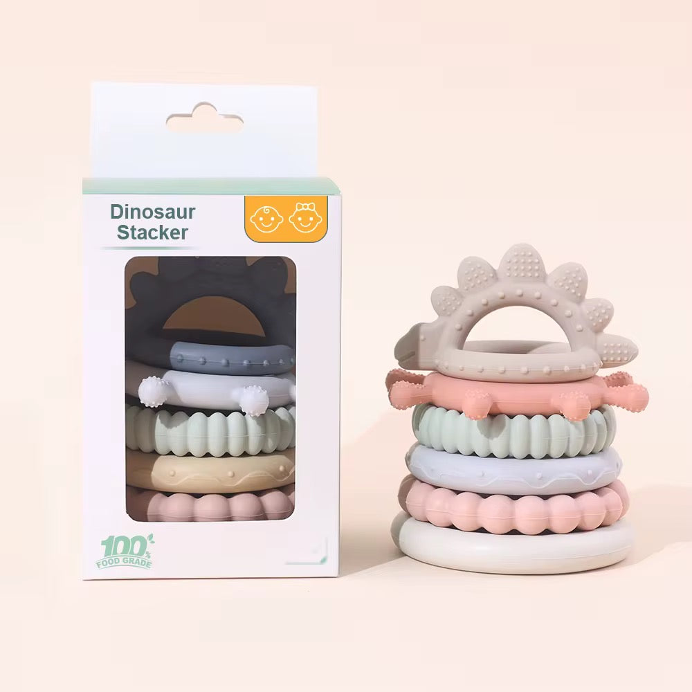 Dinosaur Silicone Stacking Toy