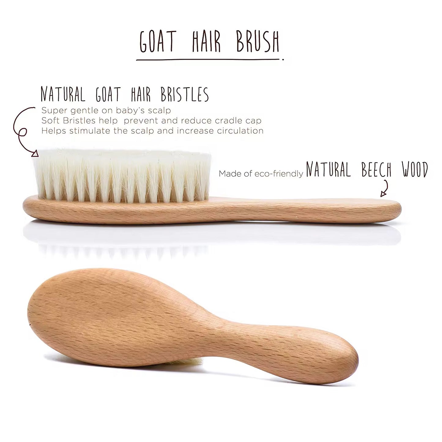 Baby Wooden Hairbrush Set