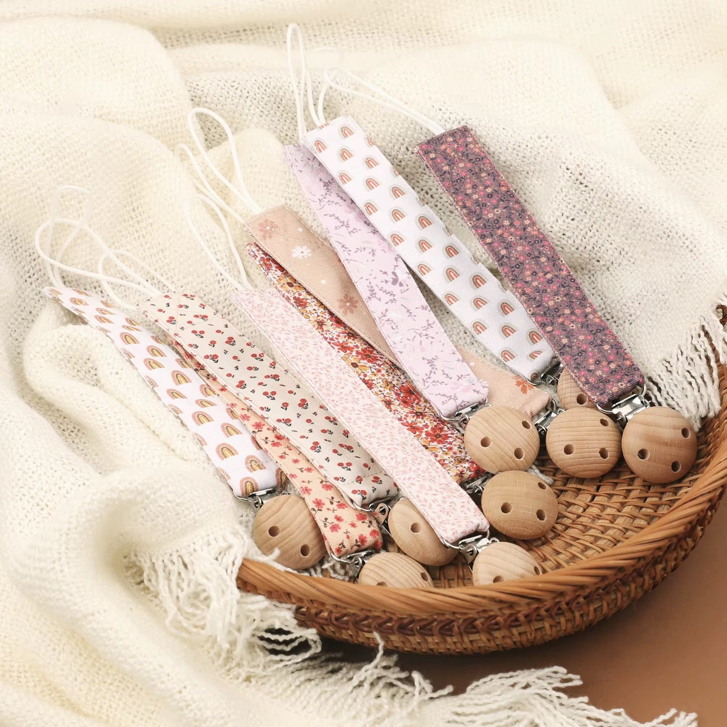 Blossom Baby Cotton Pacifier Clip