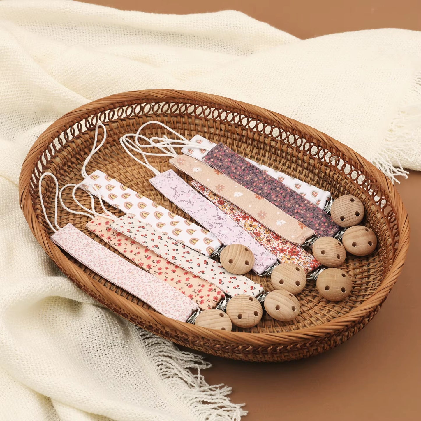 Blossom Baby Cotton Pacifier Clip